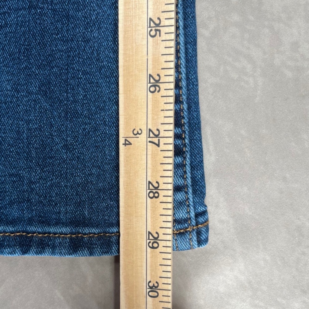Lee Heritage Flare Jeans Womens 10 Blue High Rise Slim Fit Y2K - Picture 7 of 8